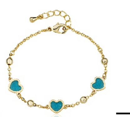 Stained Glass Heart Bracelet