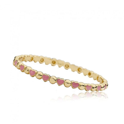 Alternating Heart Enamel Bangle