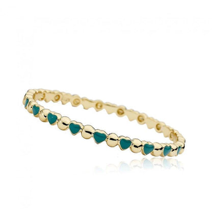 Alternating Heart Enamel Bangle