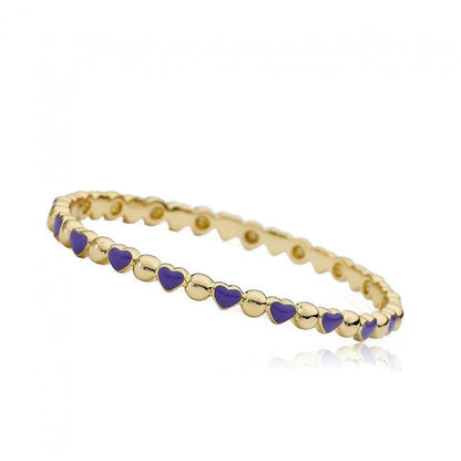Alternating Heart Enamel Bangle
