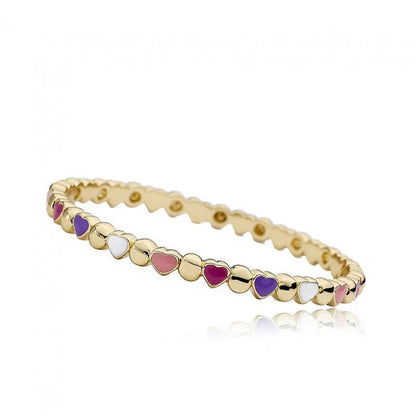 Alternating Heart Enamel Bangle